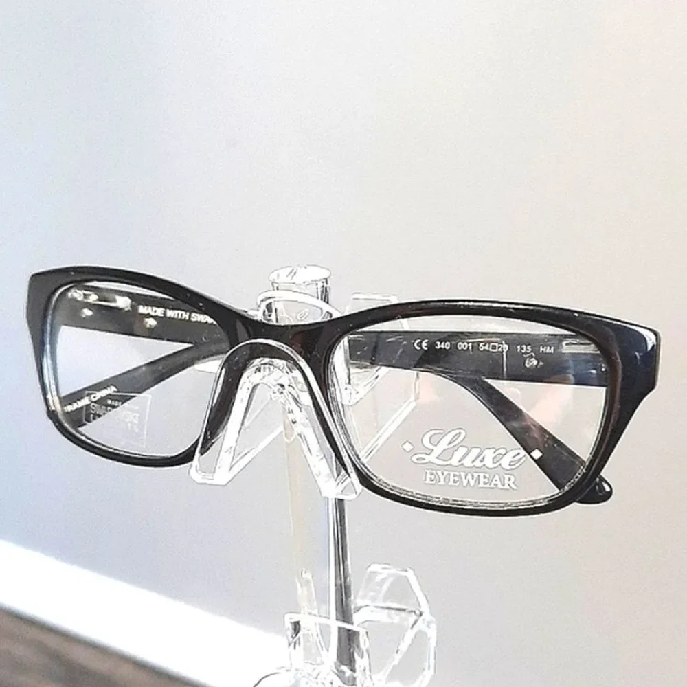 Black Women’s Fashion Eyeglasses with Crystal Accent